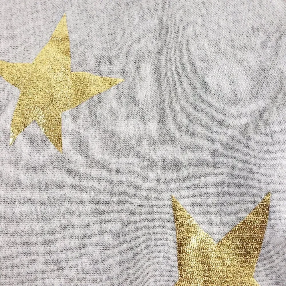 Pillowfort Pillowcase Gray STANDARD SHAM Gold Stars Modern Kids Twin Bedding